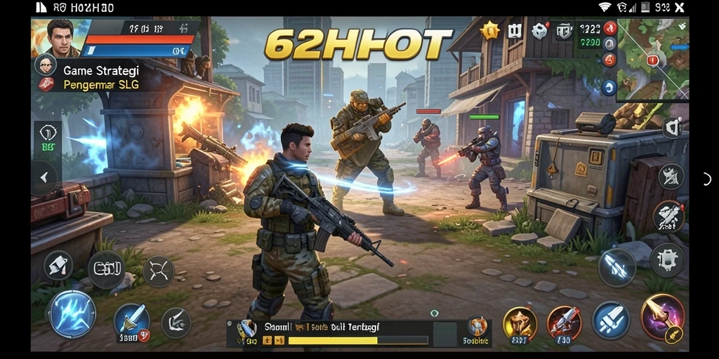 Tangkapan layar gameplay 62HOT menunjukkan strategi dan pertempuran yang mendebarkan.