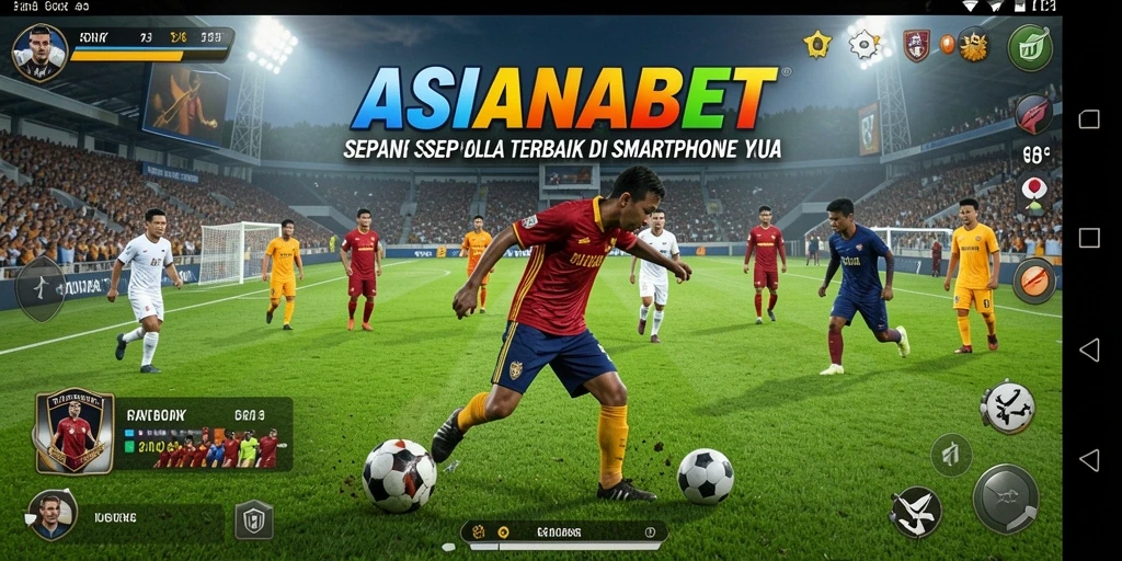 Tampilan screenshot utama ASIANABET dengan gameplay sepak bola yang realistis.