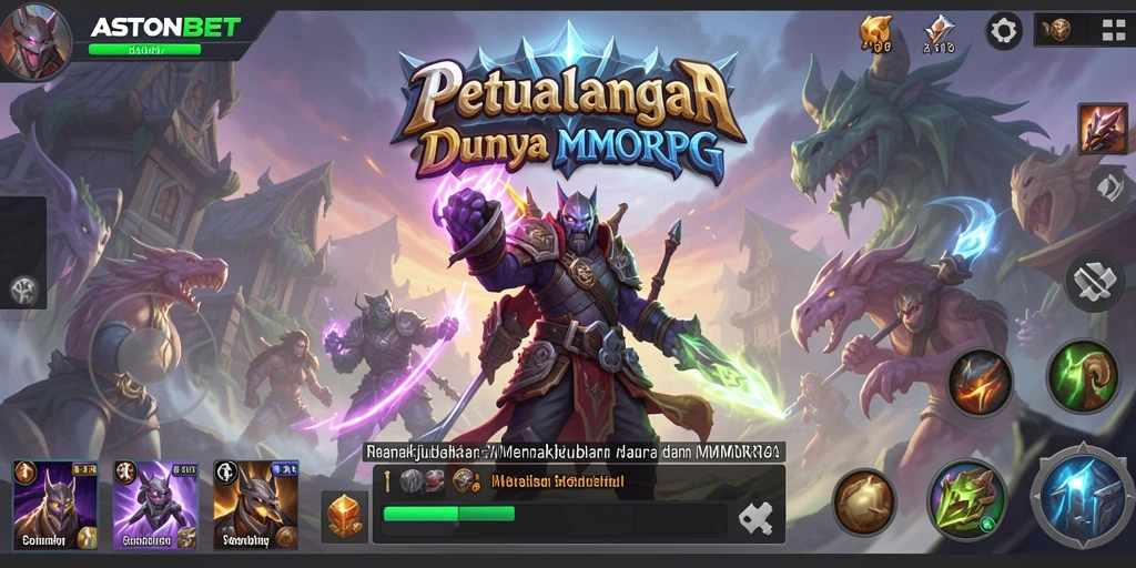 Screenshot utama ASTONBET yang menampilkan aksi seru dalam pertarungan MMORPG.