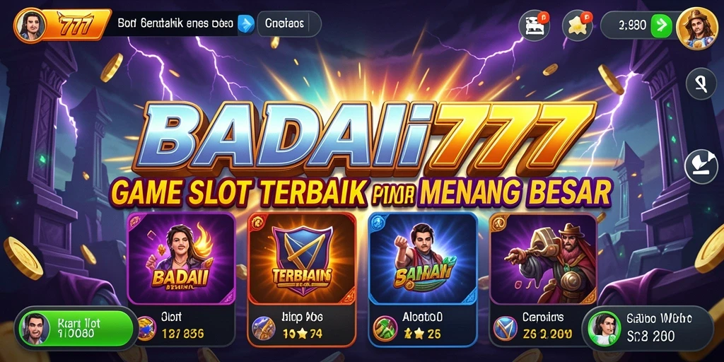 Tampilan gameplay menarik dari game Slot BADAI777.