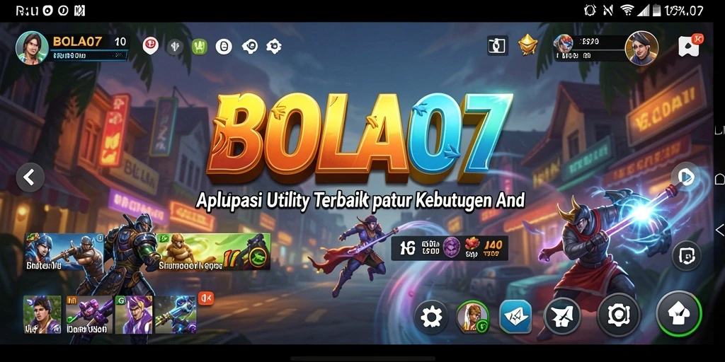 Tampilan antarmuka aplikasi BOLA07 dengan fitur-fitur Utility yang memudahkan pengguna.