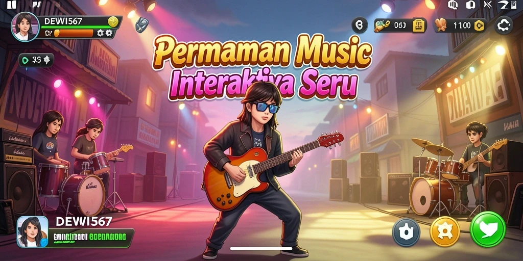 Tampilan gameplay DEWI567 yang menarik dengan berbagai tantangan musik.