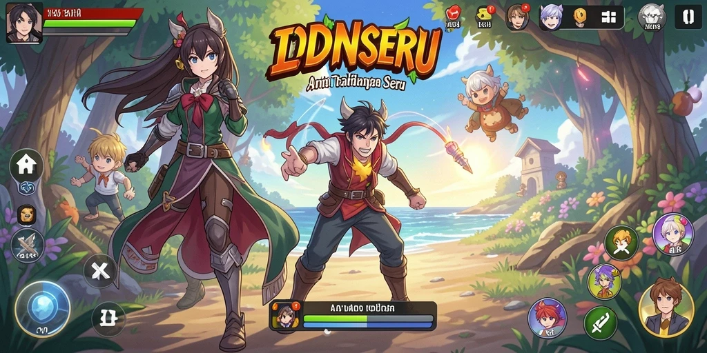 Tampilan gameplay seru di <strong>IDNSERU</strong> dengan karakter Anime yang menarik.