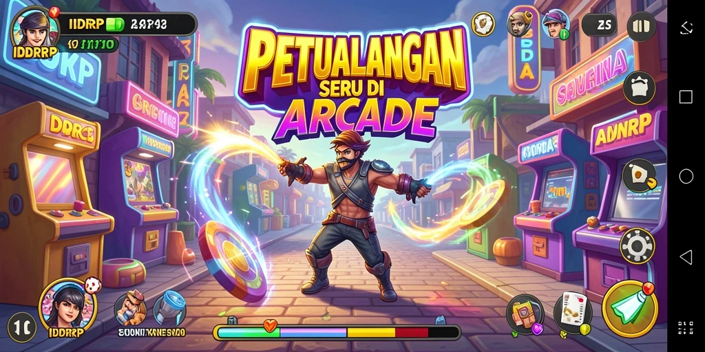 Screenshot menampilkan gameplay seru dari IDRRP yang penuh warna.