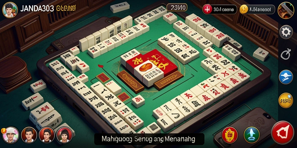 Screenshot utama JANDA303 menampilkan gameplay Mahjong yang seru dan menantang.