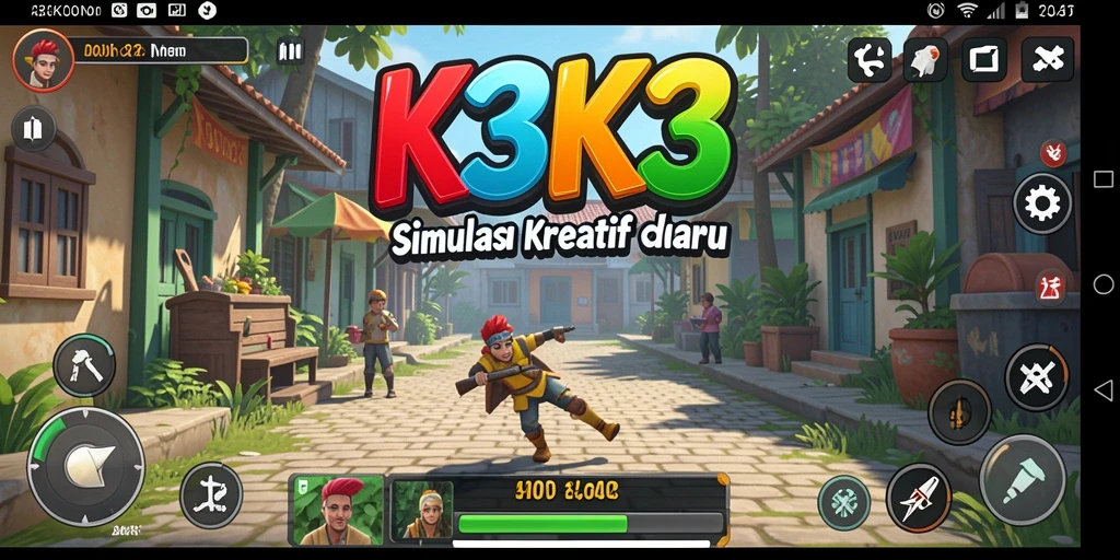 Tampilan gameplay menarik dari K3K3 yang menunjukkan aktivitas simulasi.