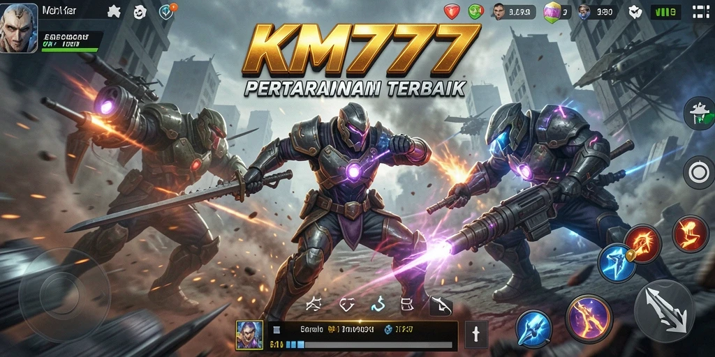 Tampilan gameplay KM777 dengan pertarungan aksi yang mendebarkan.