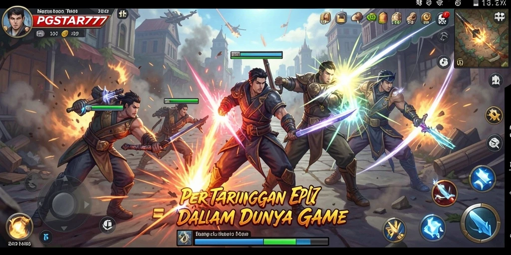 Tampilan gameplay PGSTAR777 yang penuh aksi dan pertarungan intens.