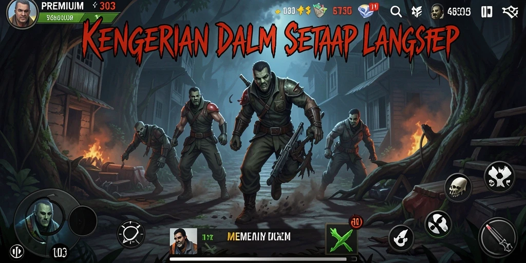 Tampilan gameplay PREMIUM303 yang menegangkan dan penuh kegelapan.