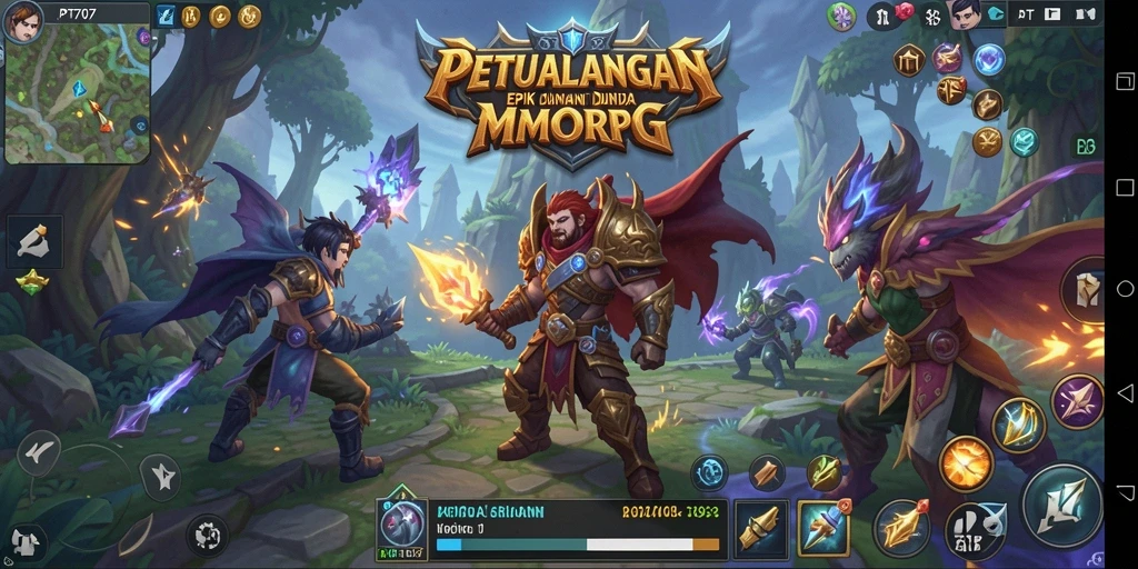 Gameplay PT707 yang mendebarkan dalam dunia MMORPG.