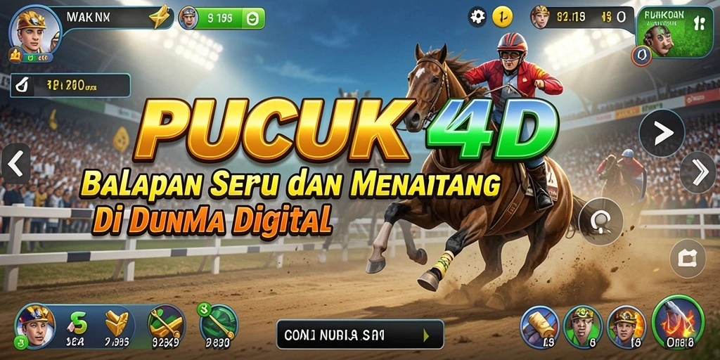 Tampilan gameplay menegangkan dengan aksi balapan yang seru.