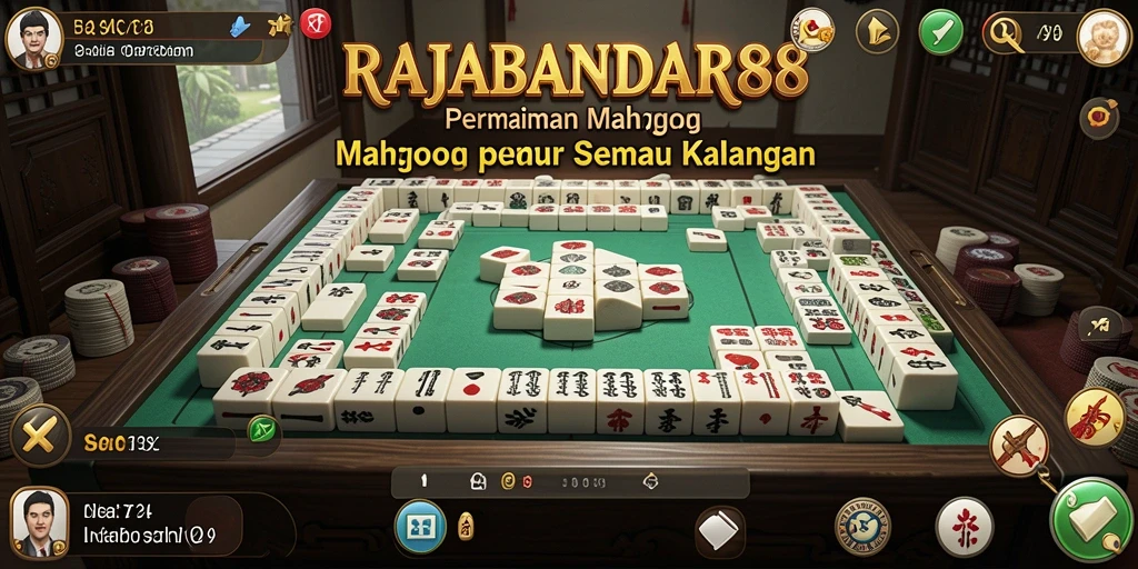 Screenshot RAJABANDAR88 menampilkan gameplay Mahjong yang menarik.