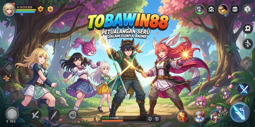 Gameplay TOBAWIN88 yang penuh aksi dan petualangan anime.