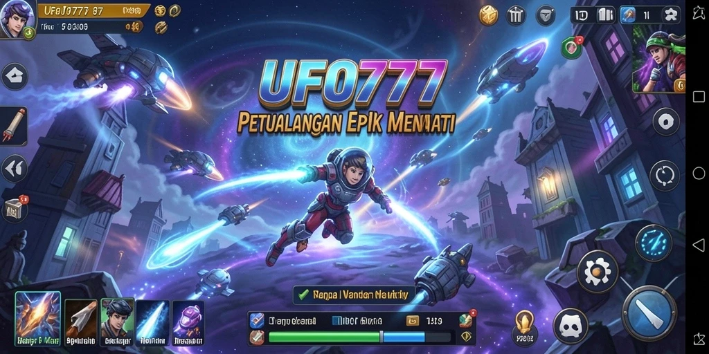 Tampilan gameplay mendebarkan di dunia petualangan UFO777.