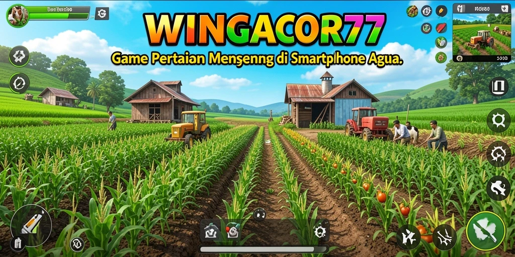 Tampilan gameplay Farming yang cerah dan interaktif di WINGACOR77.