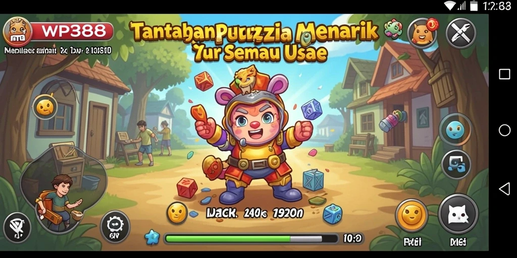 Screenshot utama WP888 menampilkan gameplay Puzzle yang seru dan menantang.